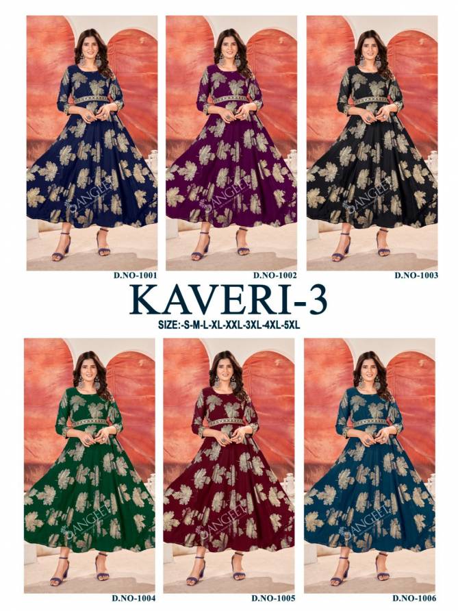Kaveri 3 Embroidery Anarkali Kurtis Wholesale Clothing Suppliers In India
